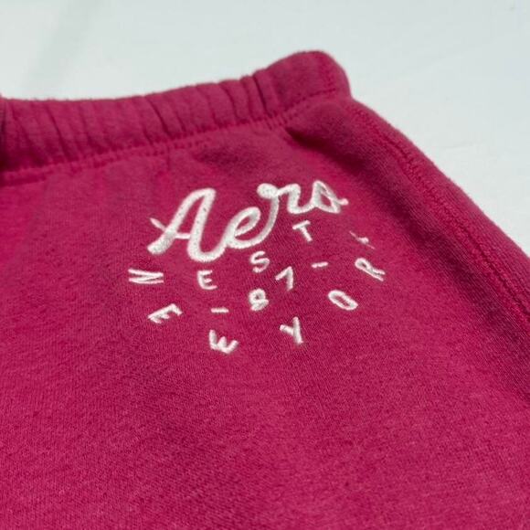Aeropostale Pink Early 2000s Sweatpants Super Cute Low Rise Cotton Size Medium - Picture 2 of 7